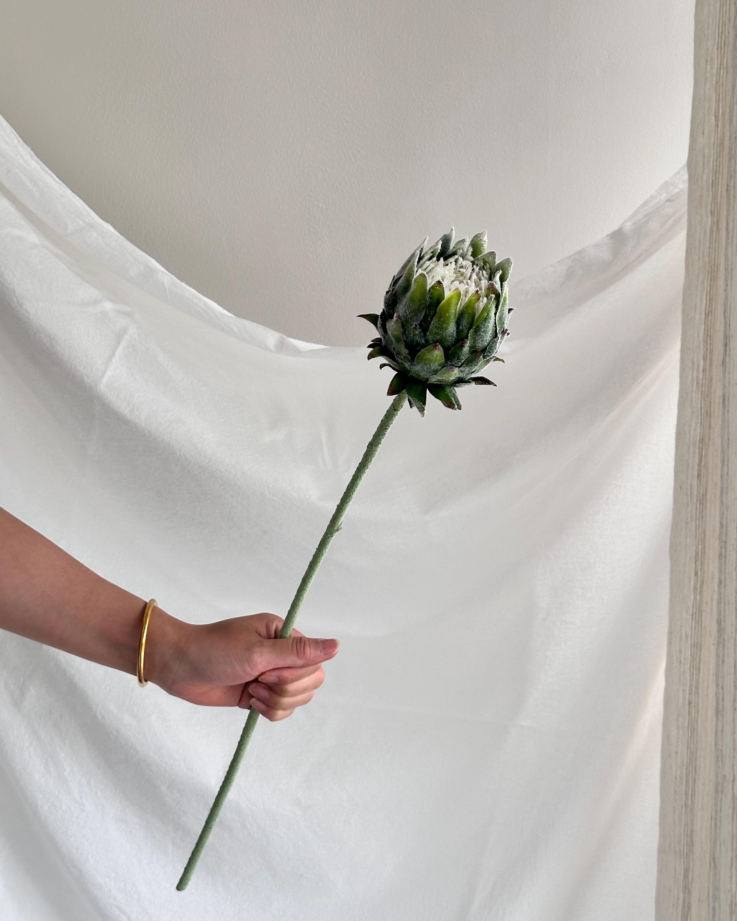 Artificial Green Protea Stem
