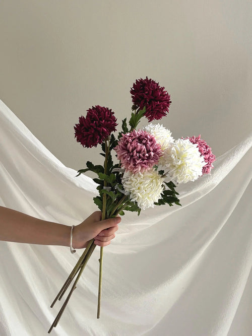 Artificial Ball Chrysanthemum Faux Flower Place