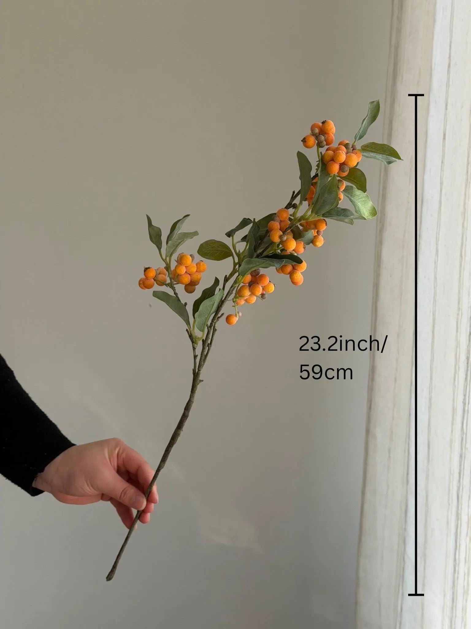 Long Stems Berries Spray, Faux BlueBerry Bush Celesta Atelier