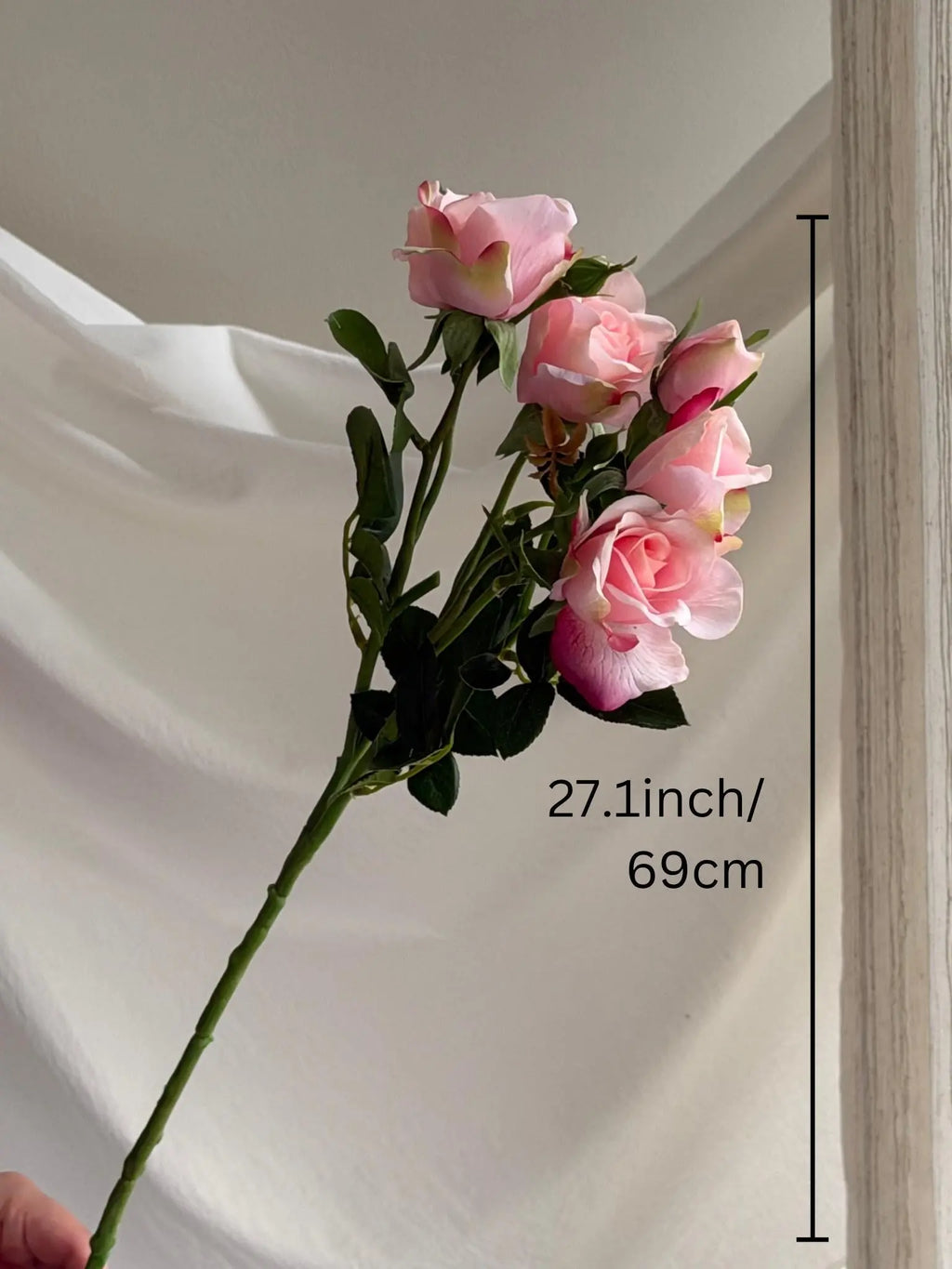 Artificial 5-head Rose stem Faux Flower Place