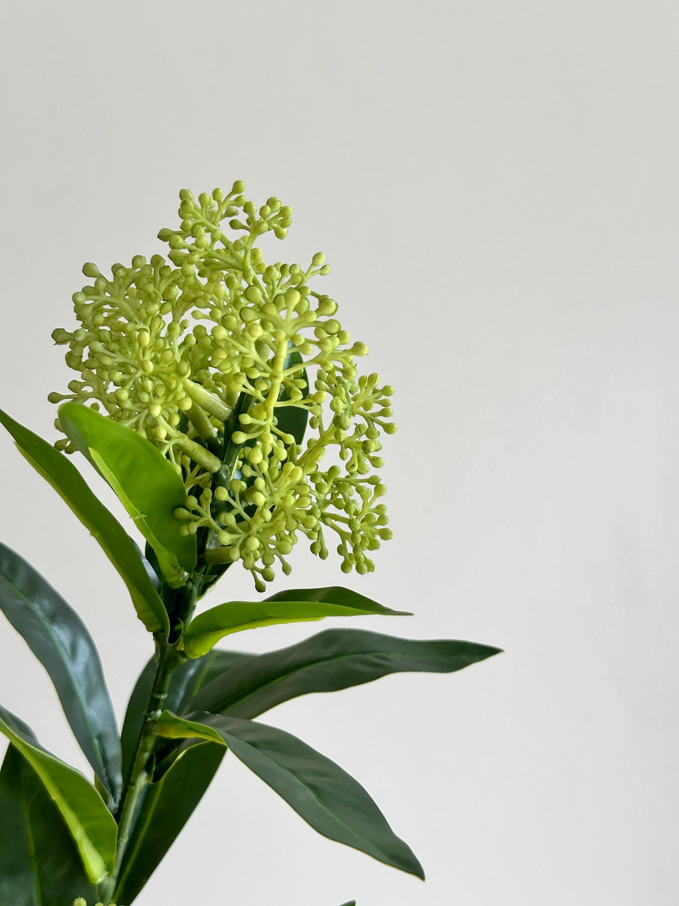 28" Artificial Seeded Branch Green, Real Touch Artificial Plant, DIY Wedding/Home Decoration/Gifts for Mum, Holiday Decorations Faux Flower Place