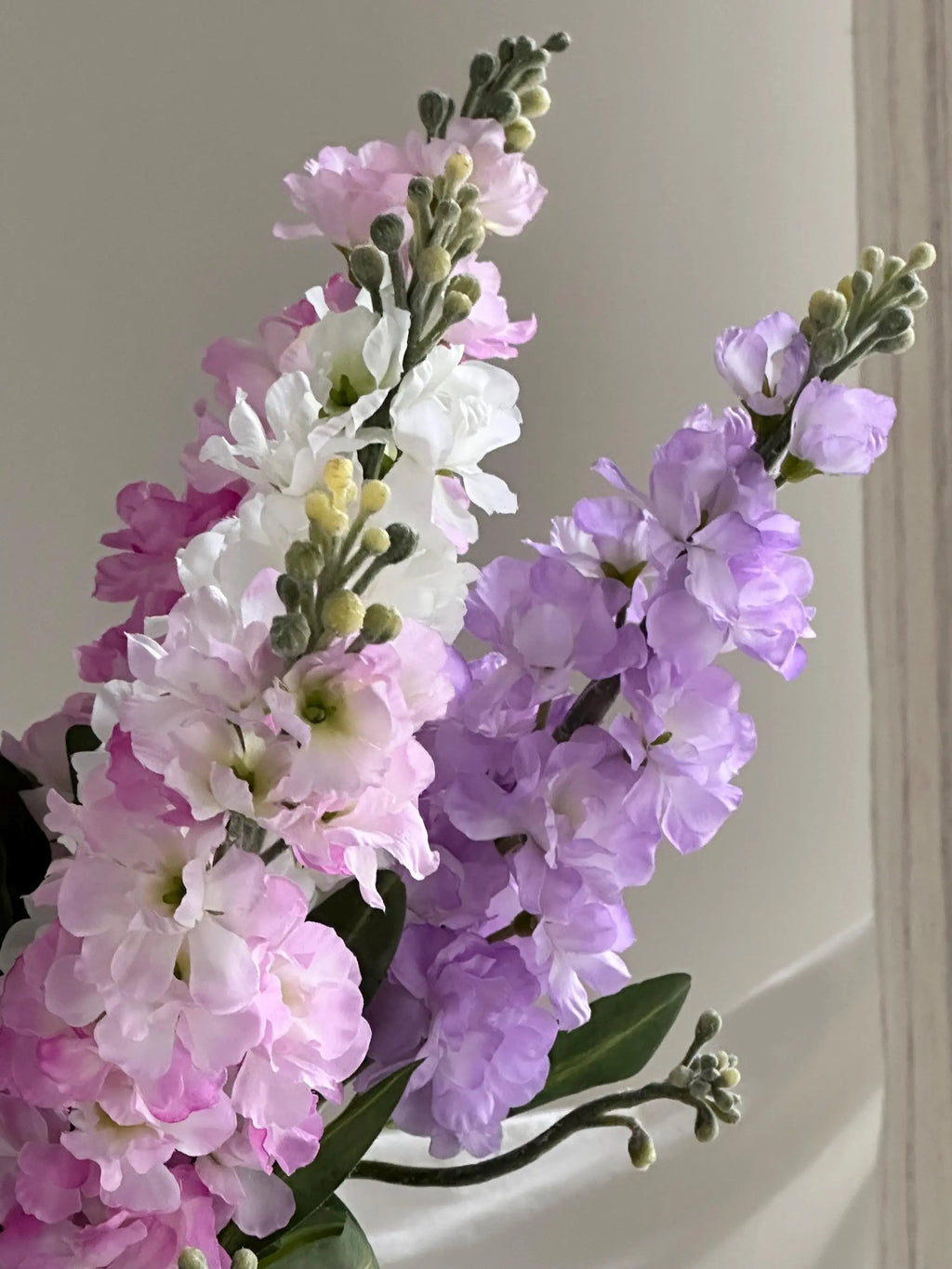 Artificial Delphinium Blossom Branch With Buds Faux Flower Place