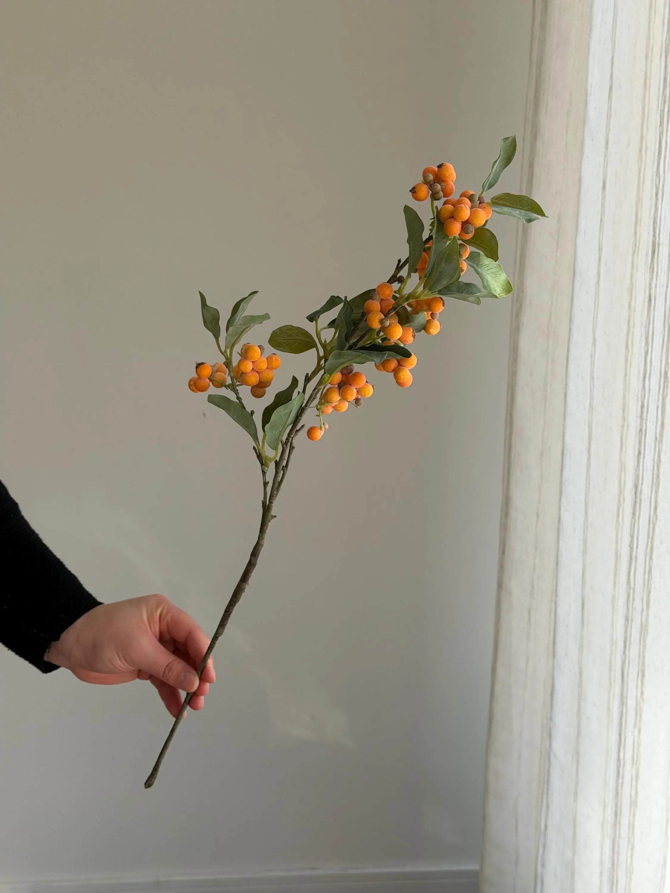 Long Stems Berries Spray, Faux BlueBerry Bush Celesta Atelier