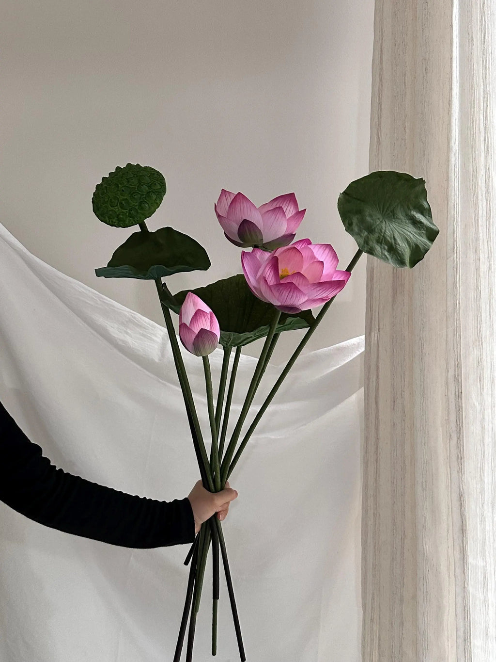 Artificial Lotus Flower stem Faux Flower Place