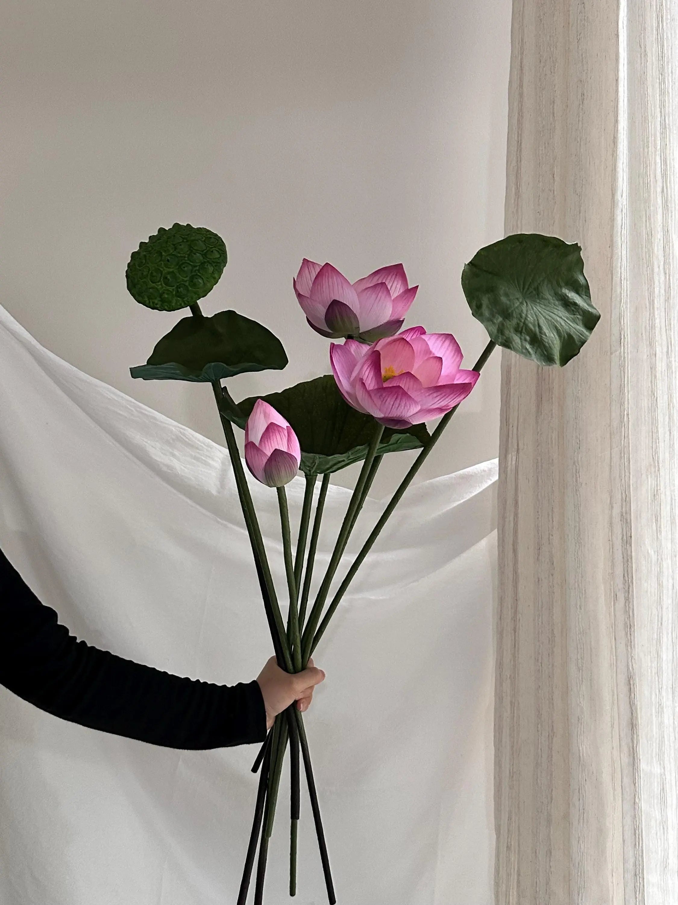 Artificial Lotus Flower stem Faux Flower Place