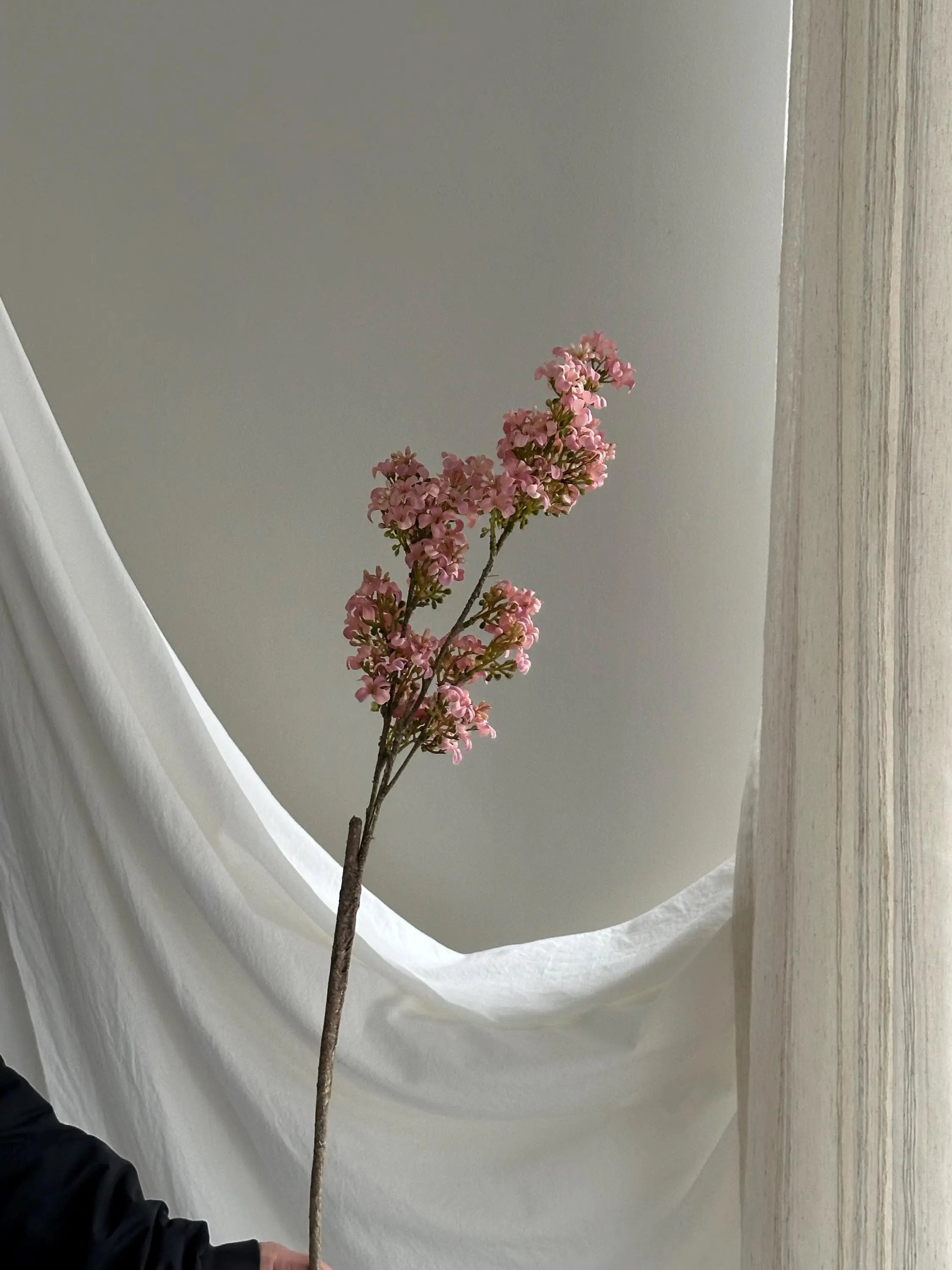 Real Touch Lilac stem, Faux Lilac Branch, Pastel Faux Floral Branch, fake flower arrangements, Pastel Lilac Flower for DIY Wedding Decor Faux Flower Place