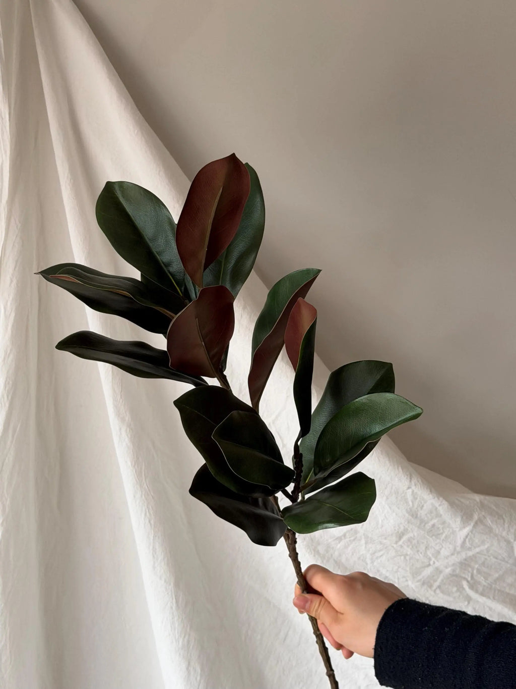Artificial Magnolia Leaf Branch Faux Flower Place