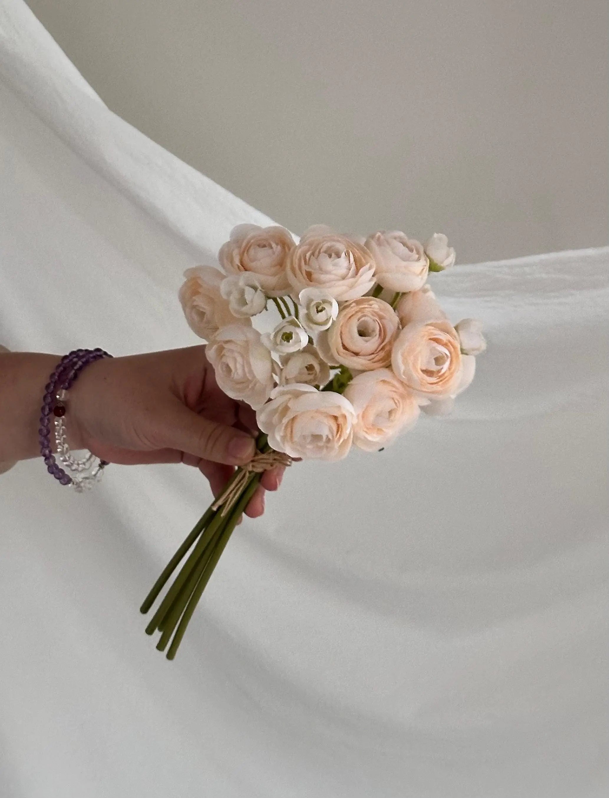 Min Faux Ranunculus bouquet, pinkartificial Ranunculus bunch,faux ranunculus flowers, Holiday Home flower arrangement, wedding bouquet Faux Flower Place