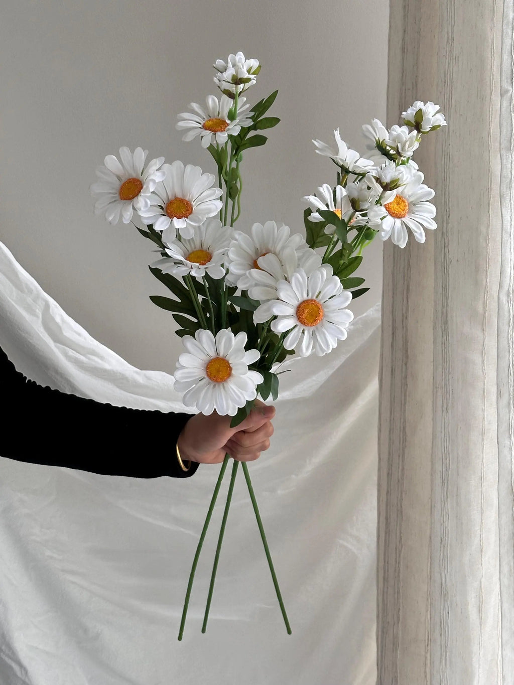 Faux Daisy Stem, Artificial Chamomile Faux Flower Place