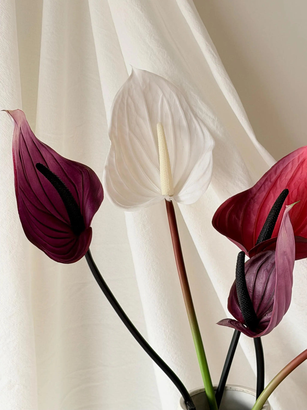 Artificial Anthurium Stems Faux Flower Place
