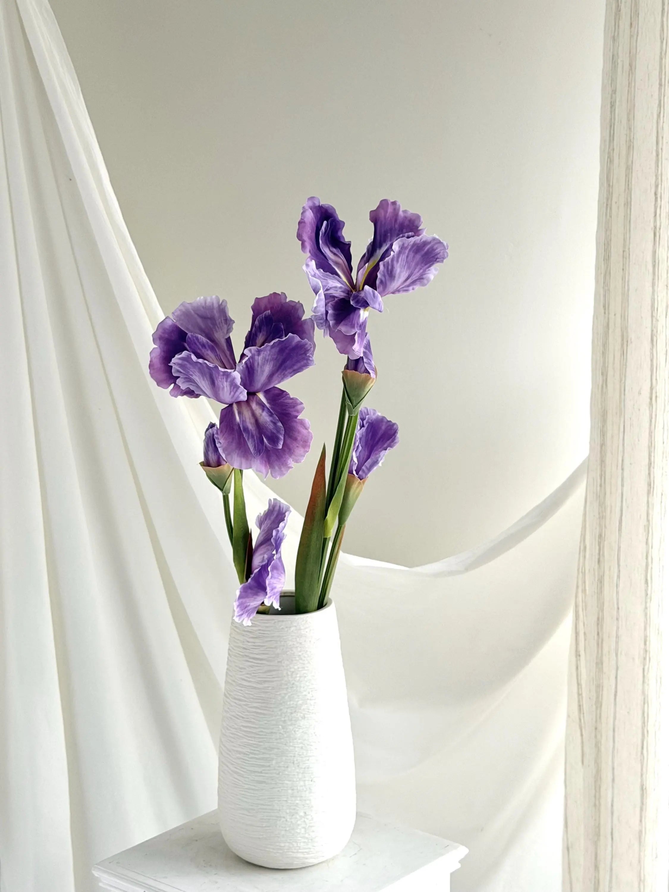 Silk Artificial Iris Flowers, Faux irises flower, Real Touch iris flower, flower arrangement for home wedding decor Faux Flower Place