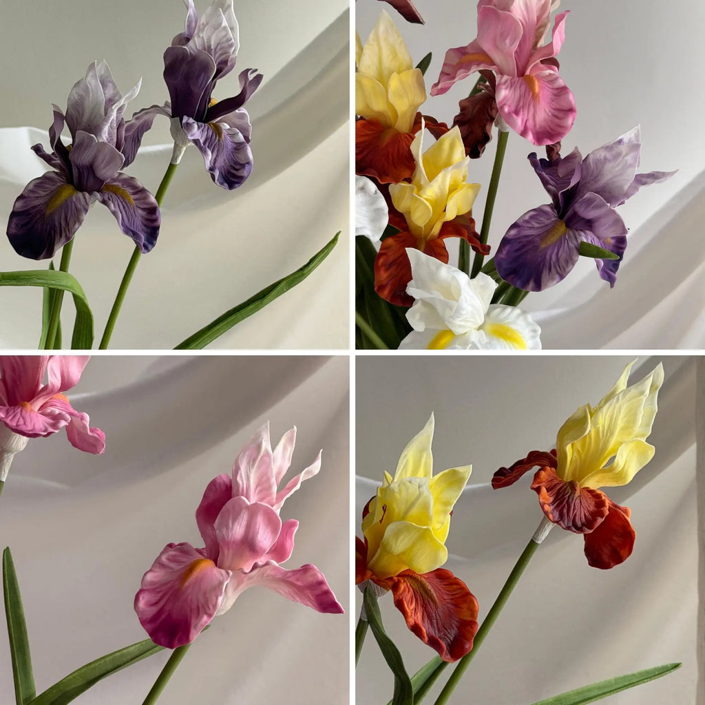 Pink Artificial Iris Flowers Faux Flower Place