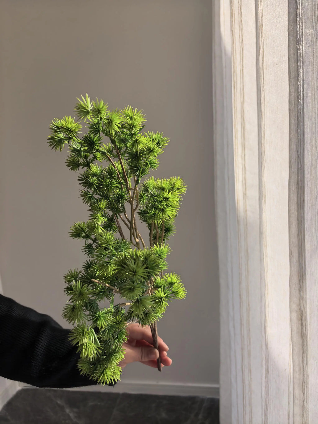 Faux Winter Cedar Branch Artificial Pine Stems for DIY Indoor Decor, Pine Needle Stem Evergreen garland, primitive christmas decor Faux Flower Place