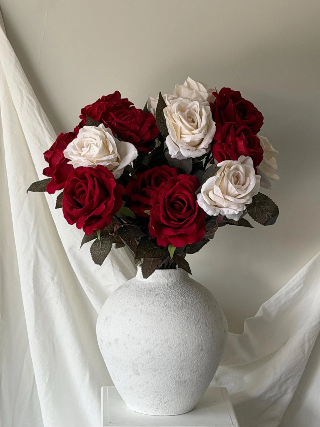 Faux Rose Flowers Set 5 Stem Faux Flower Place
