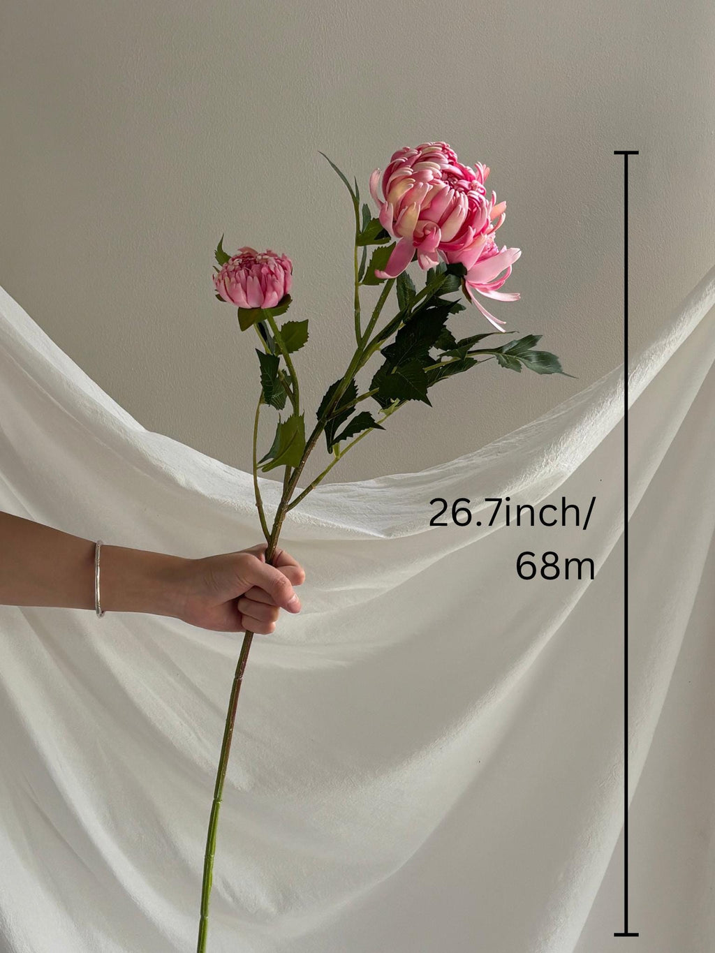 3-Head Artificial Chrysanthemum Stem