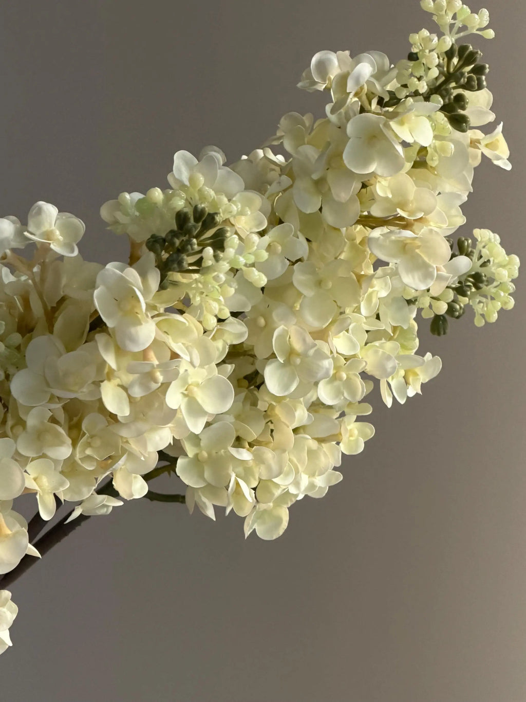 Real Touch Lilac stem, Faux Lilac Branch, Cream White Faux Floral Branch, fake flower arrangements, Lilac Flower for DIY Wedding Decor Faux Flower Place