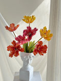 Fake flamingo tulip flower, artificial tulips stems, Real touch tulip, fake flower arrangements, faux tulip for Mothers Day gift Faux Flower Place