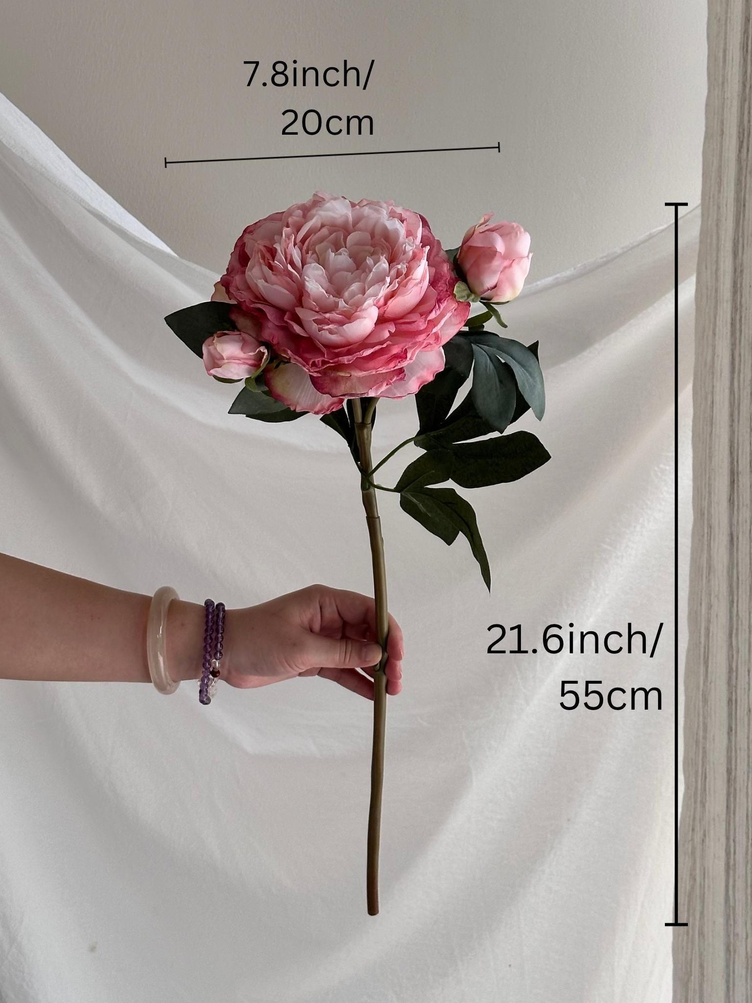 Artificial Peony Flower Stem Faux Flower Place