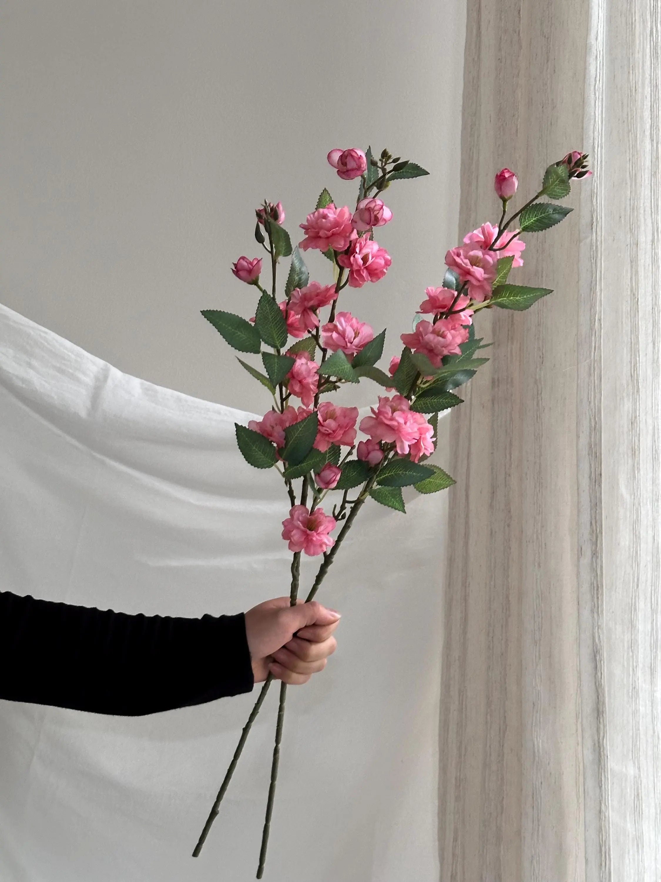 Long Stem Artificial Camellia (Pack of 3) Faux Flower Place