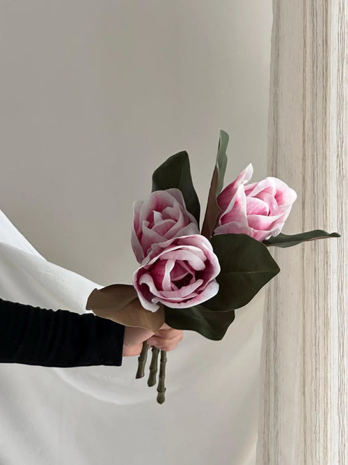 15” Artificial Magnolia stem Faux Flower Place