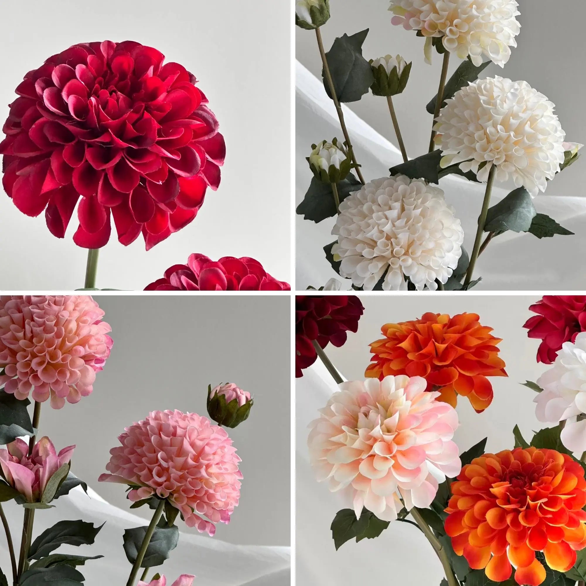 Artificial Dahlia Stem Faux Flower Place