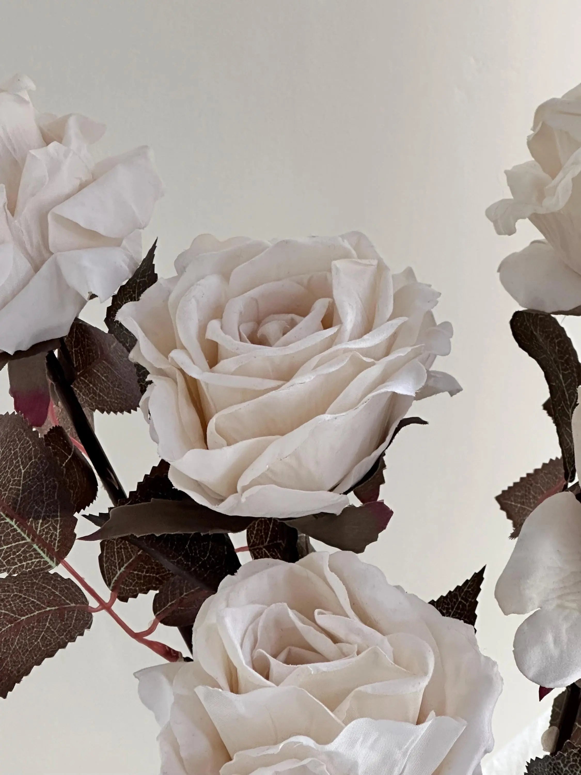 Faux Rose Flowers Set 5 Stem Faux Flower Place