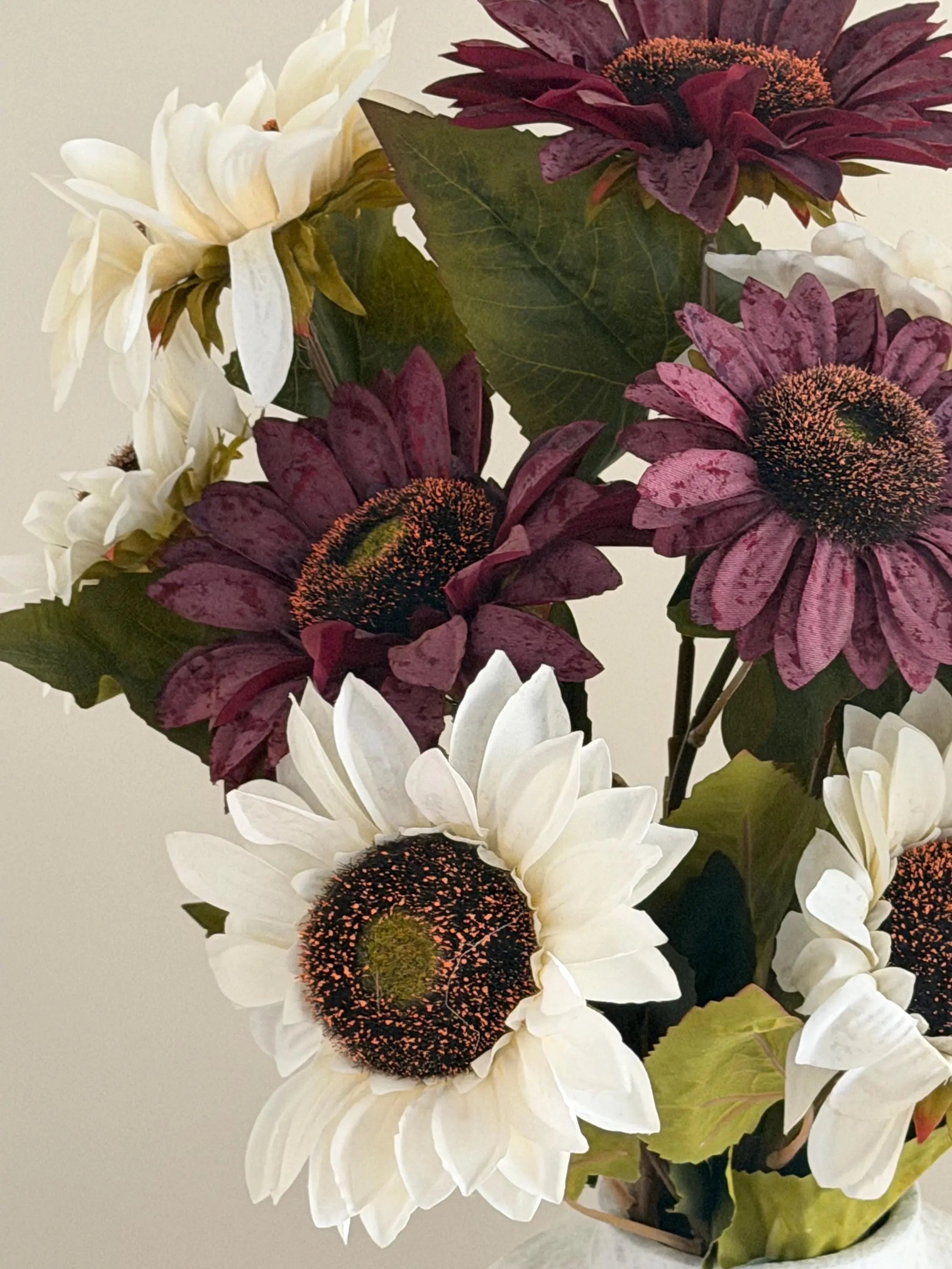 Real Touch White Sunflowers Celesta Atelier