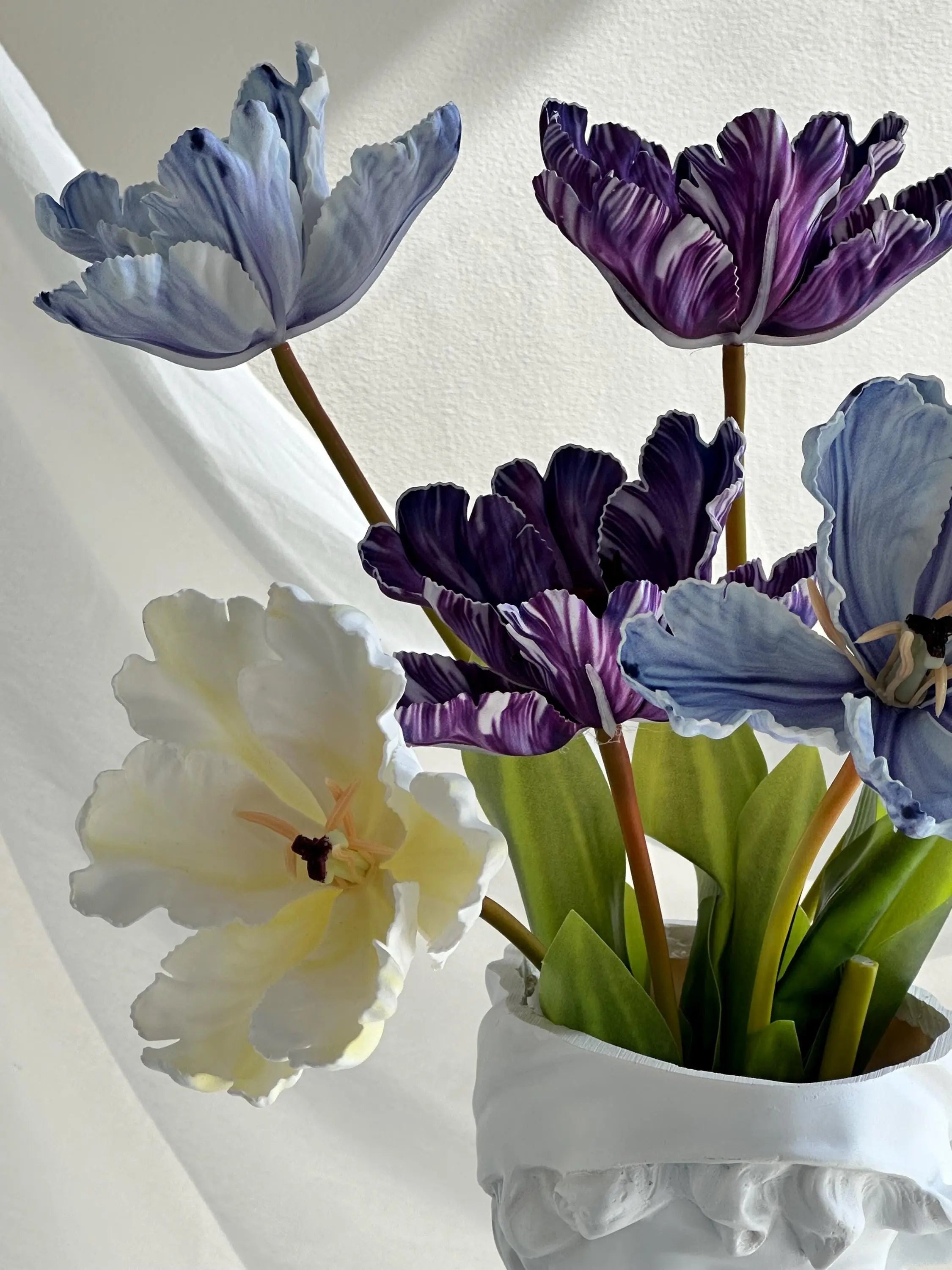 Fake flamingo tulip flower, artificial tulips stems, Real touch tulip, fake flower arrangements, faux tulip for Mothers Day gift Faux Flower Place