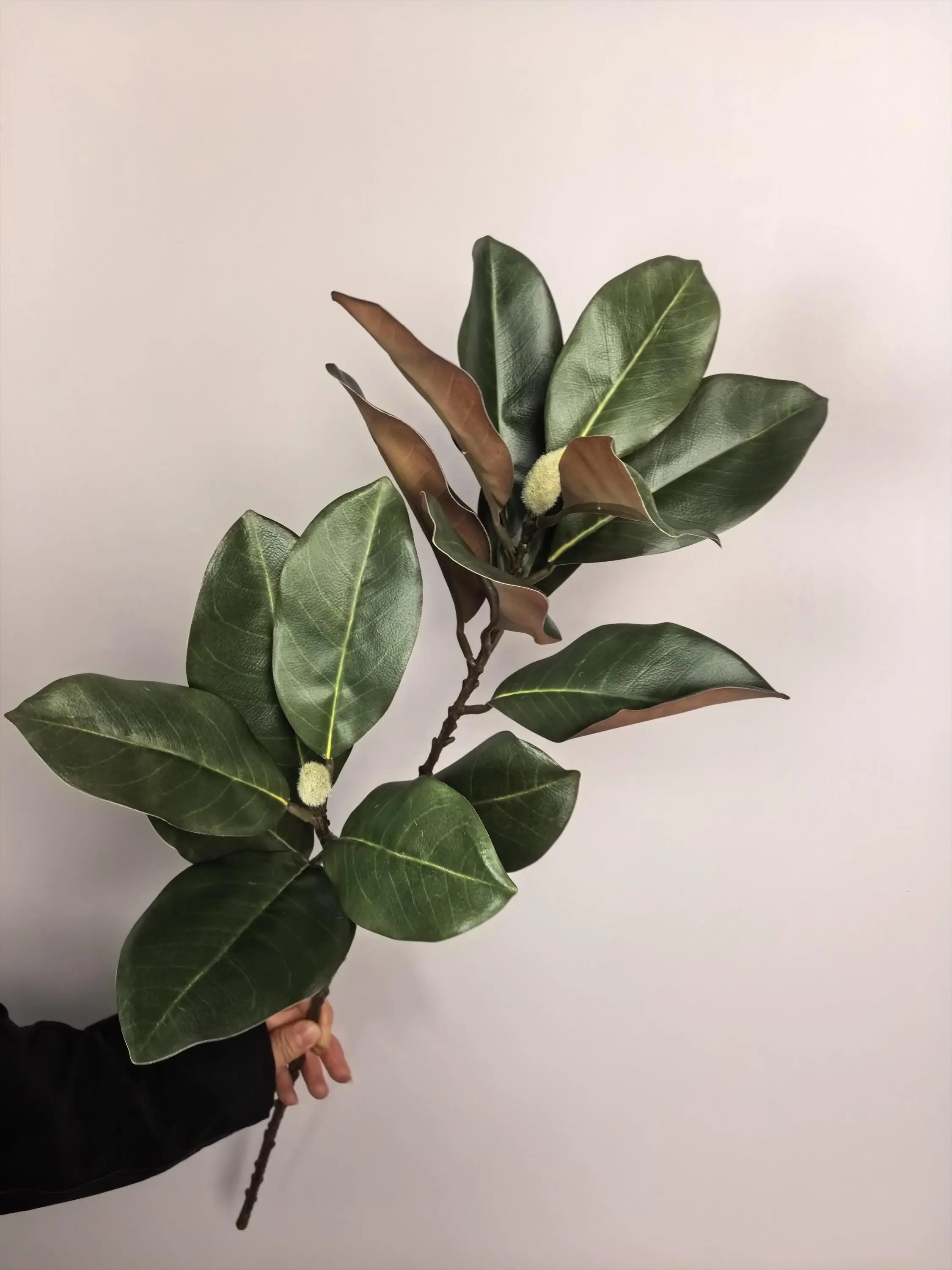 Artificial Magnolia Leaf Branch Faux Flower Place