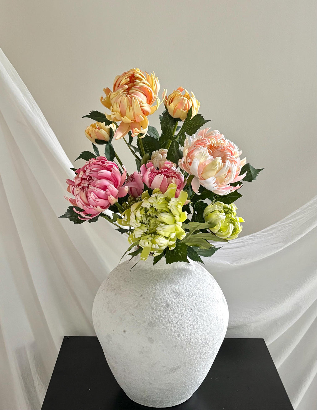 3-Head Artificial Chrysanthemum Stem
