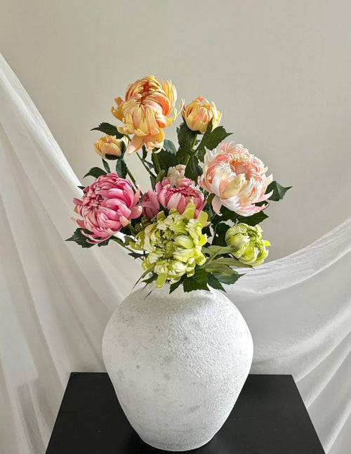 3-Head Artificial Chrysanthemum Stem Faux Flower Place