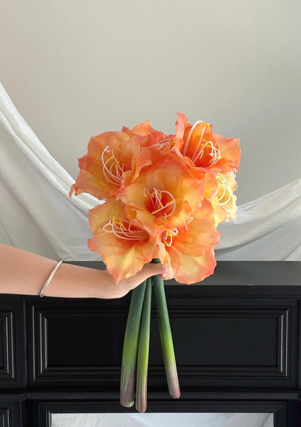 Artificial Clivia Miniata Bush Lily Faux Flower Place