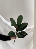 17" Artificial Magnolia Leaf Branch Faux Flower Place