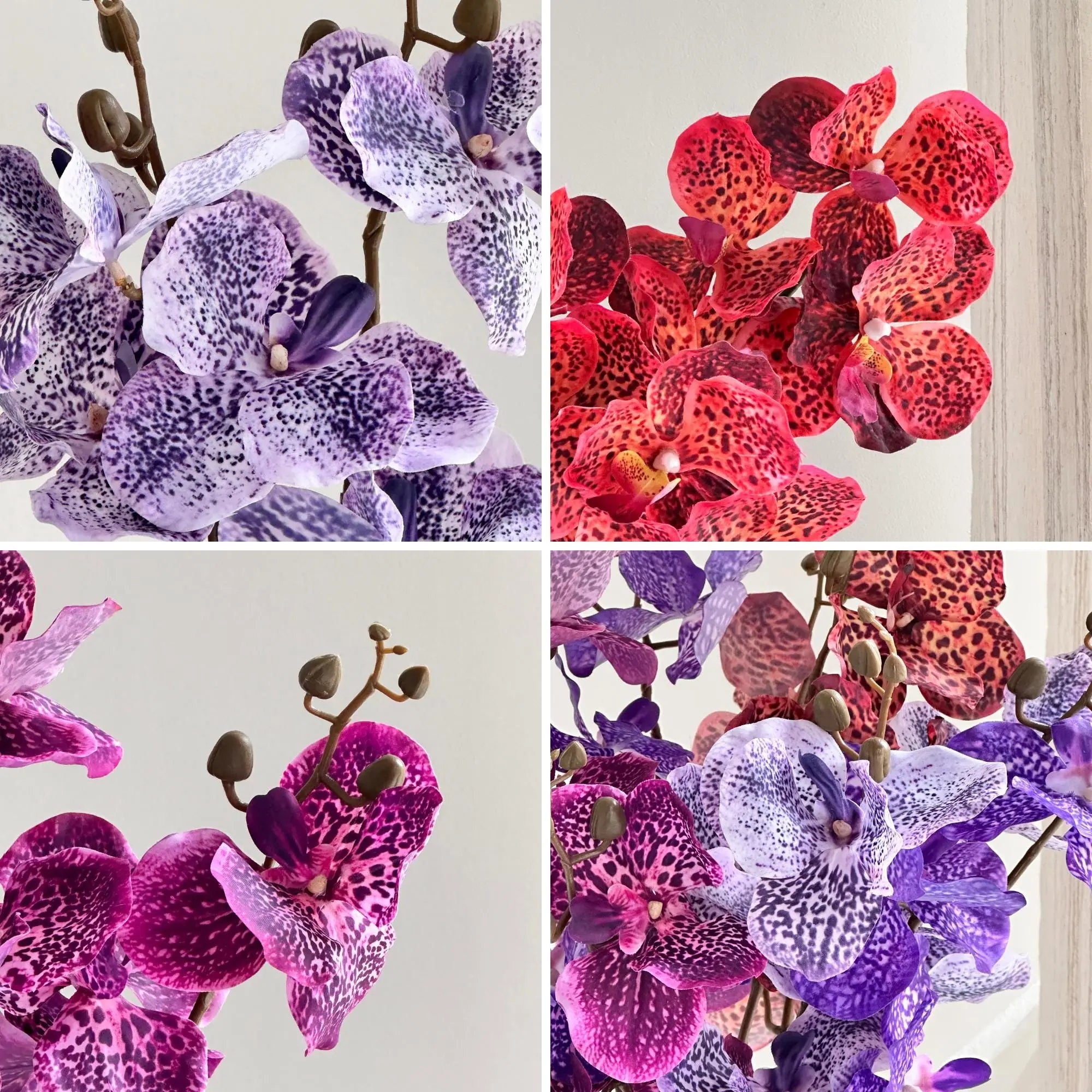 Artificial Psychedelic Phalaenopsis Orchid Faux Flower Place