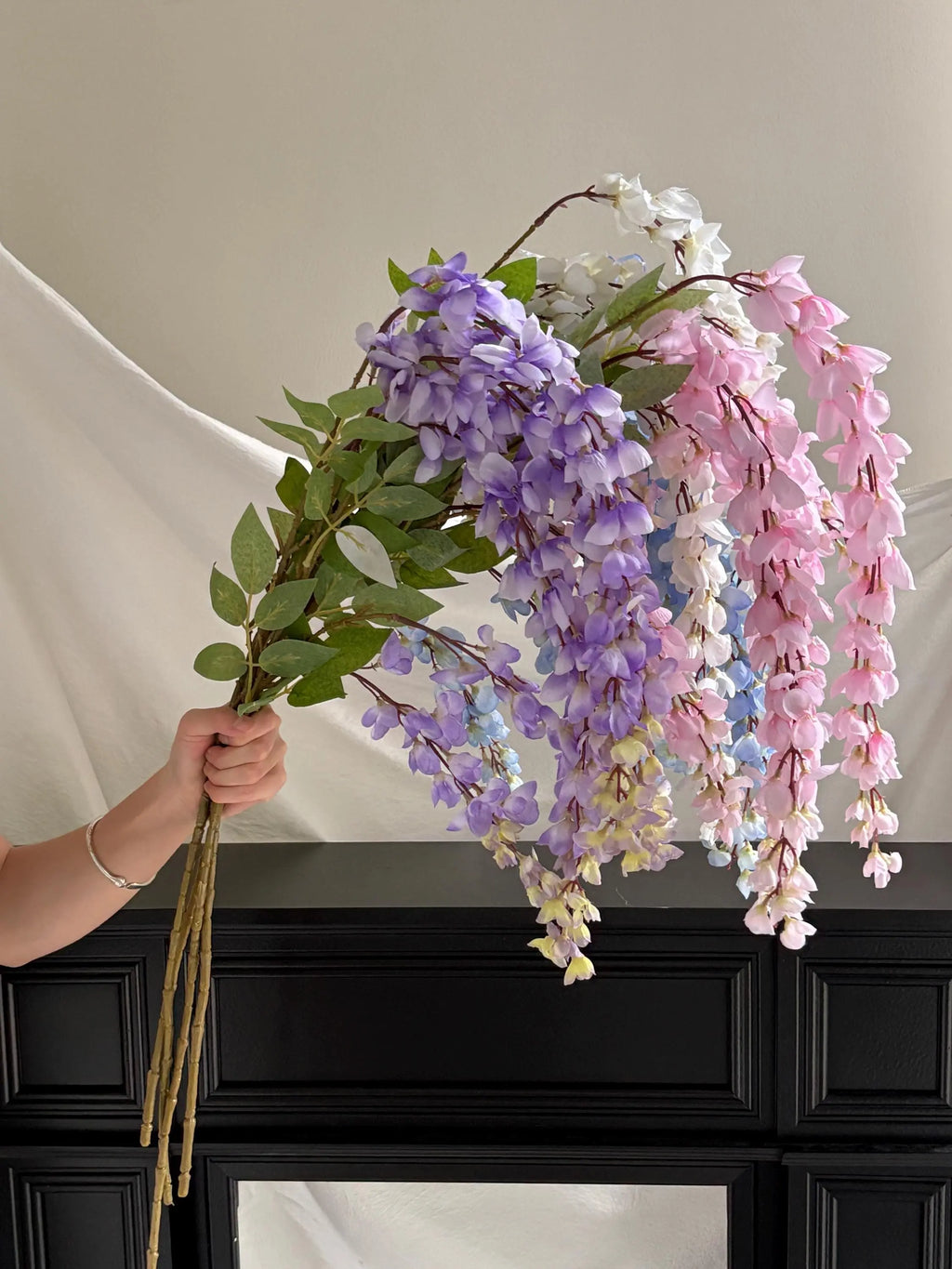 Large Faux Hanging Wisteria Flower Faux Flower Place