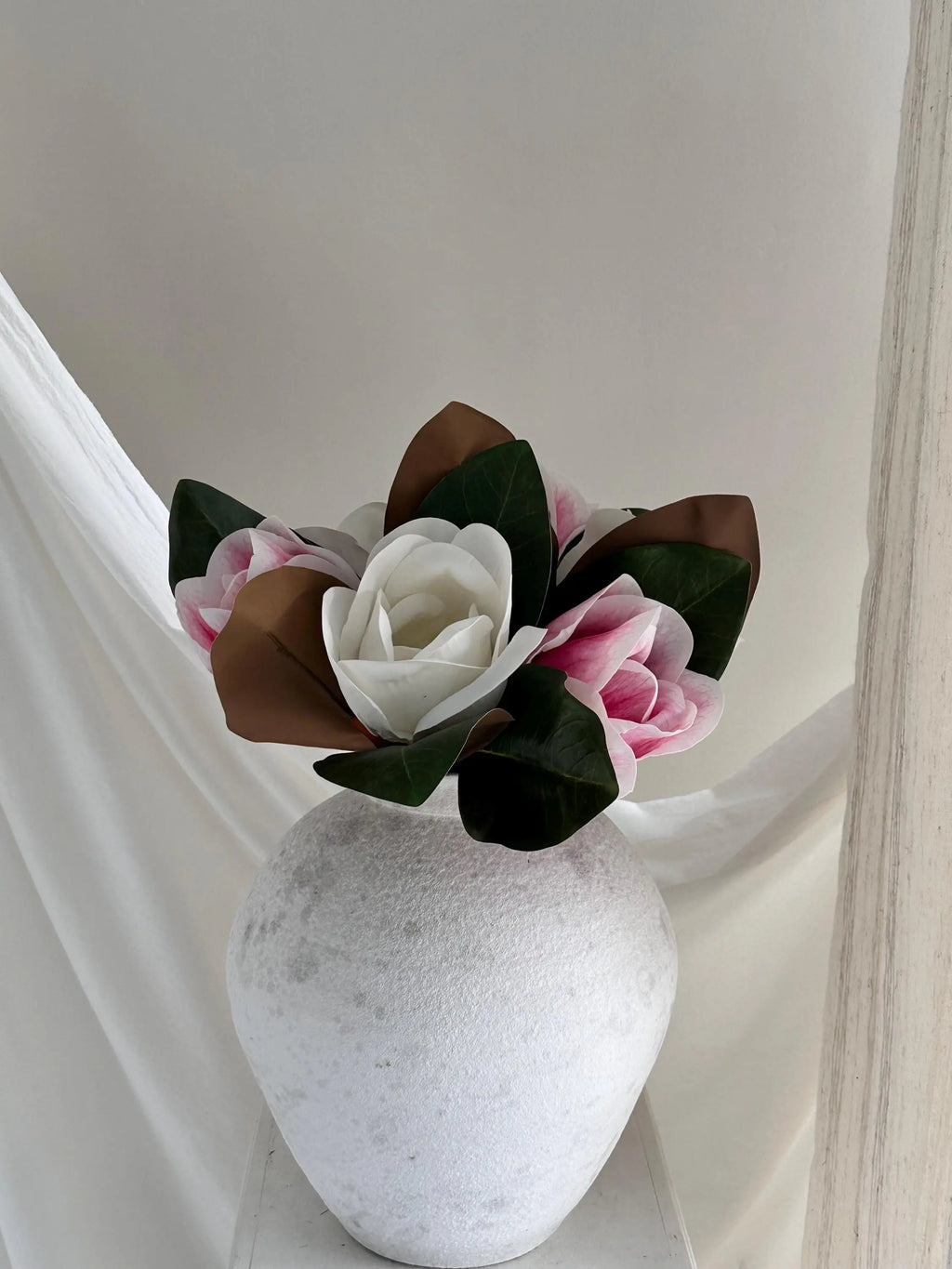15” Artificial Magnolia stem Faux Flower Place