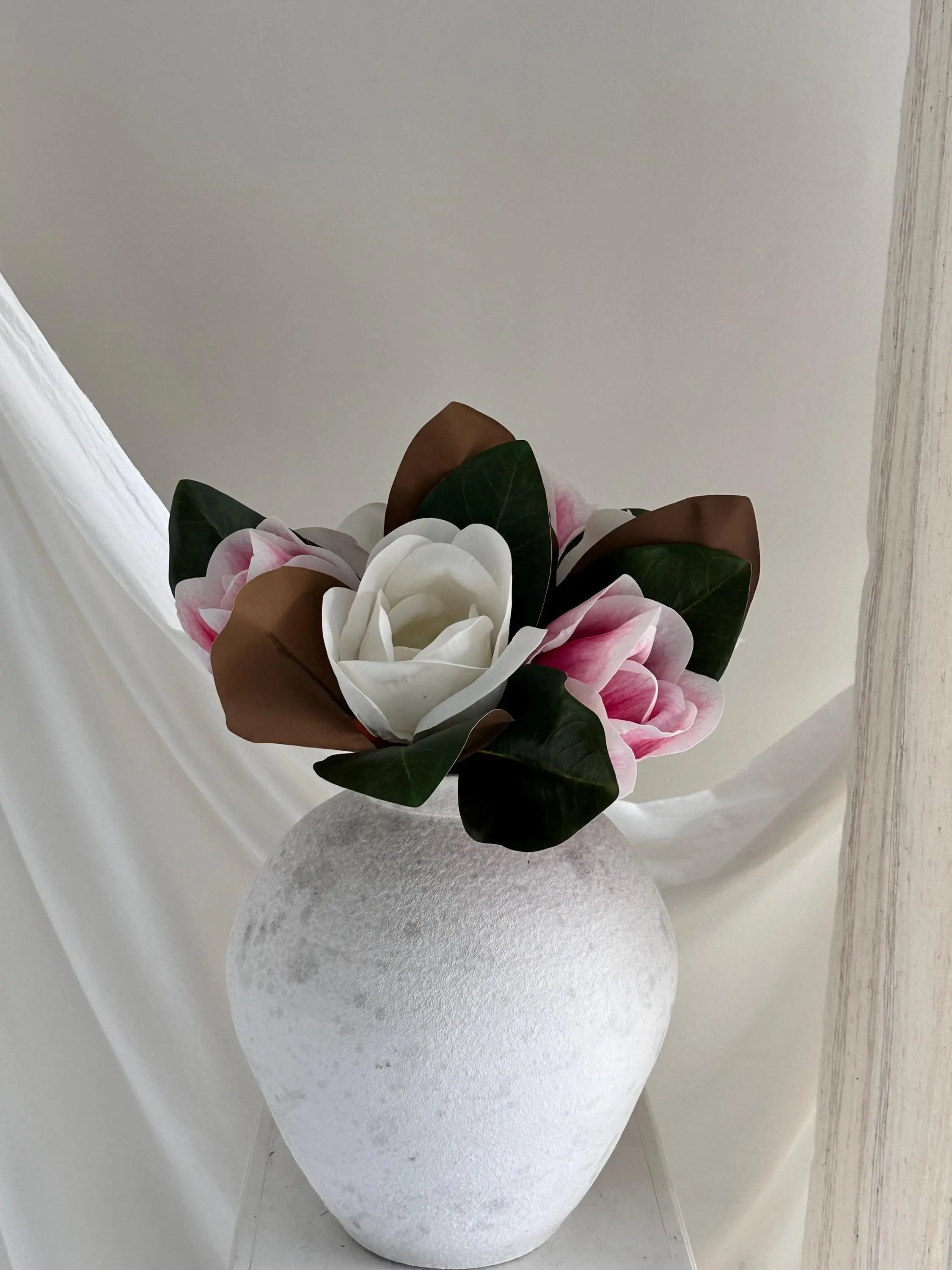 15” Artificial Magnolia stem Faux Flower Place