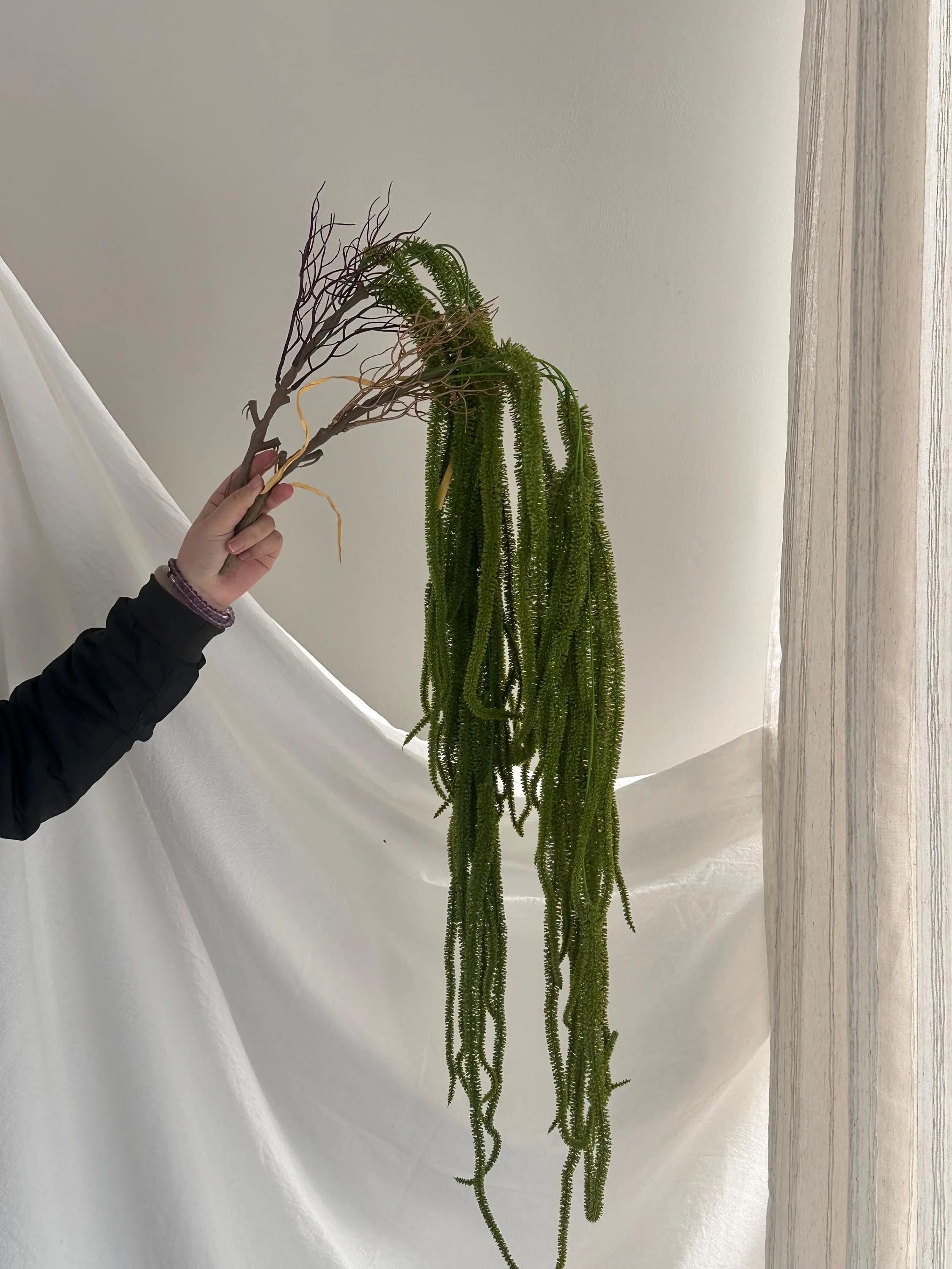 Large Artificial Hanging Amaranthus Stem – Hanging Flower for Bouquets, Garlands & Event Styling, Fake Amaranth Branch, Artificial Plant Faux Flower Place