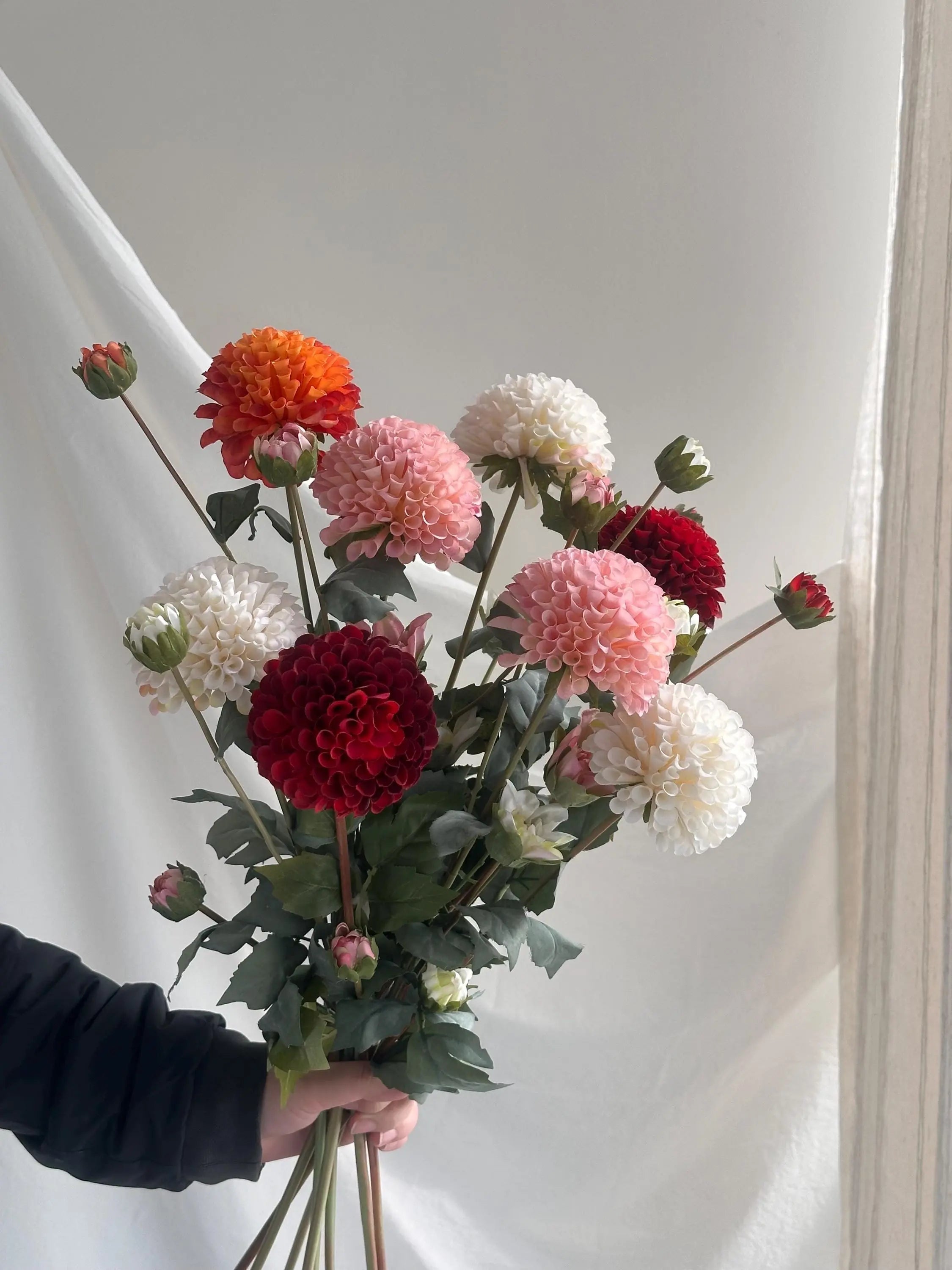 Artificial Dahlia Stem Faux Flower Place