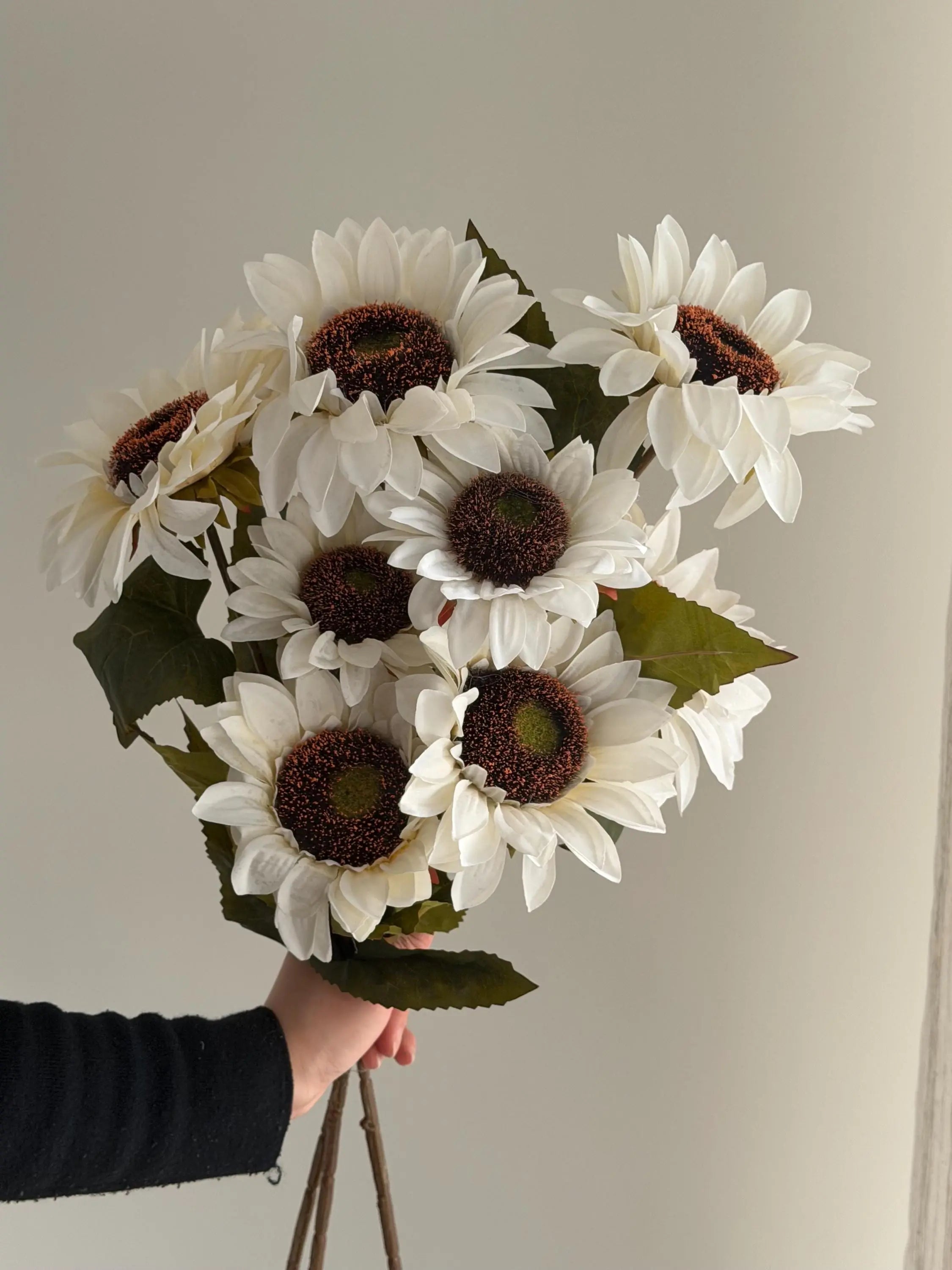 Real Touch White Sunflowers Celesta Atelier