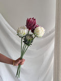Artificial Green Protea Stem