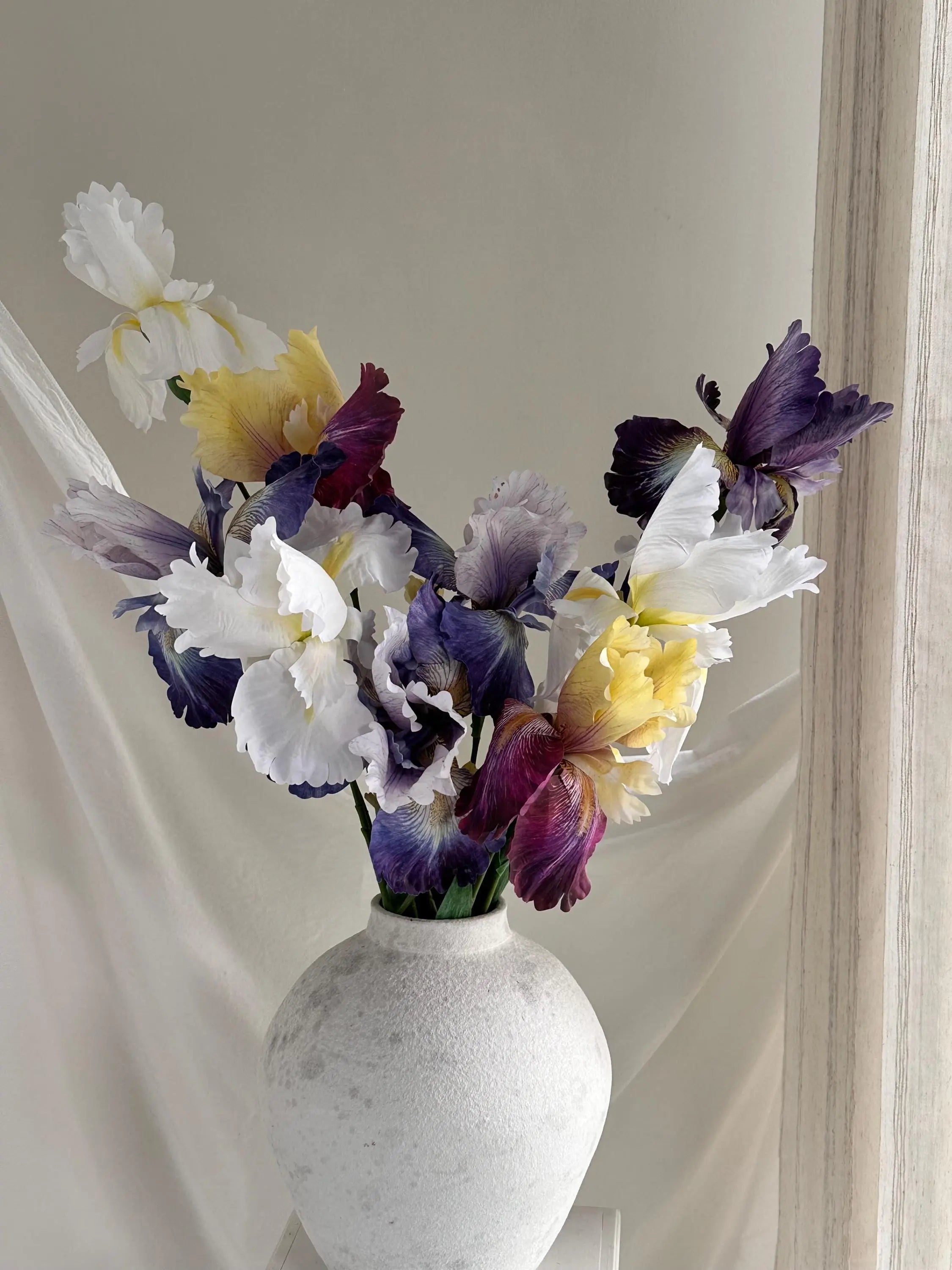 Artificial Iris Flowers, Silk iris flower, Real Touch iris flower, spring floral arrangement for home wedding decor Faux Flower Place