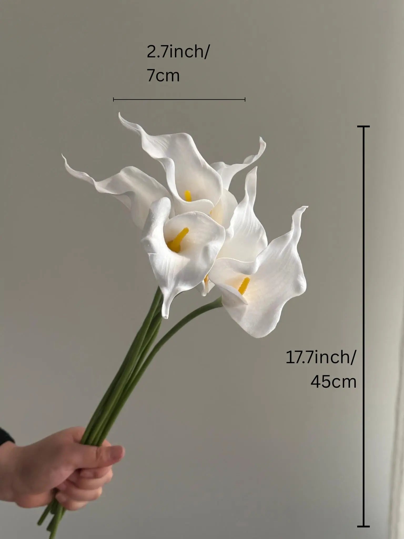 Faux Calla Lily bouquet for Bridal Shower, 6pc Artificial lily of the valley, Mini Calla Lily Bouquet,Wedding Ceremony Flower for Bride Faux Flower Place
