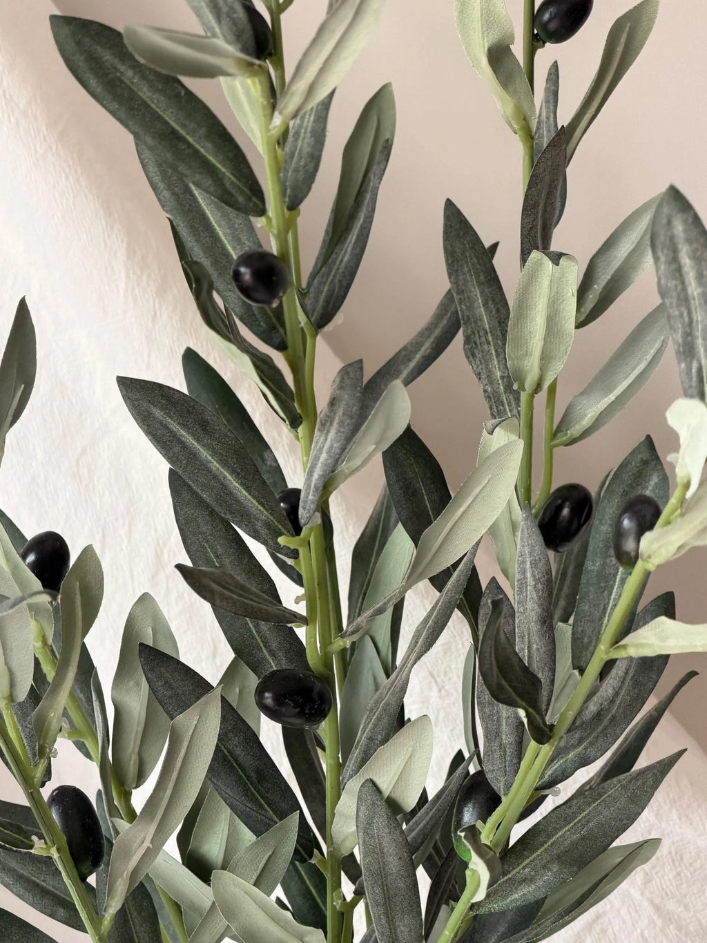 Artificial Olive Branch for Greenery Garland, Fake Olive stem with fruits, Faux Olive Leaf for House Warming, Wedding Holiday Season Decors Faux Flower Place
