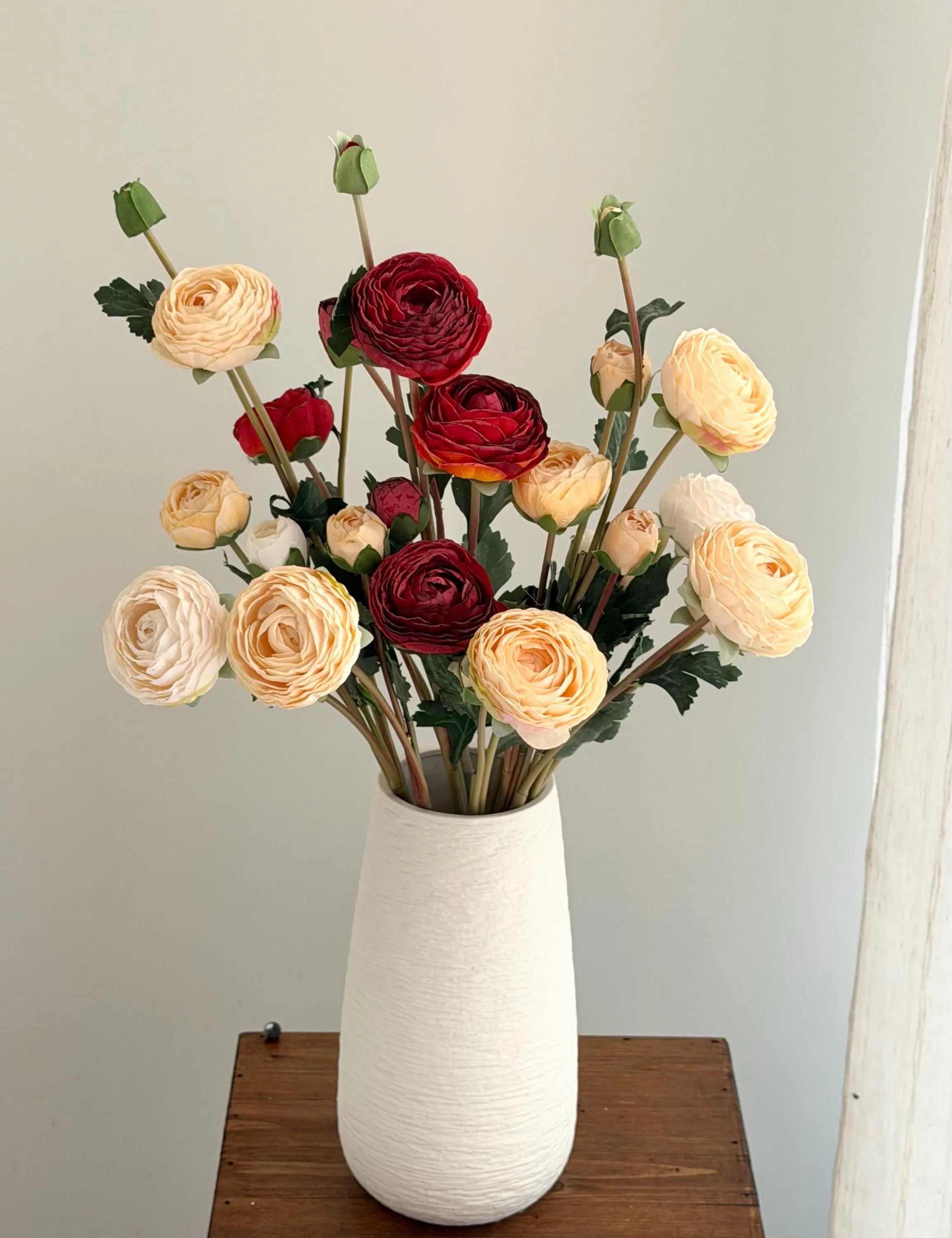 Faux Ranunculus stem, artificial Ranunculus bunch,DIY floral supply,faux ranunculus bouquets, flower arrangement, DIY wedding bouquet Faux Flower Place