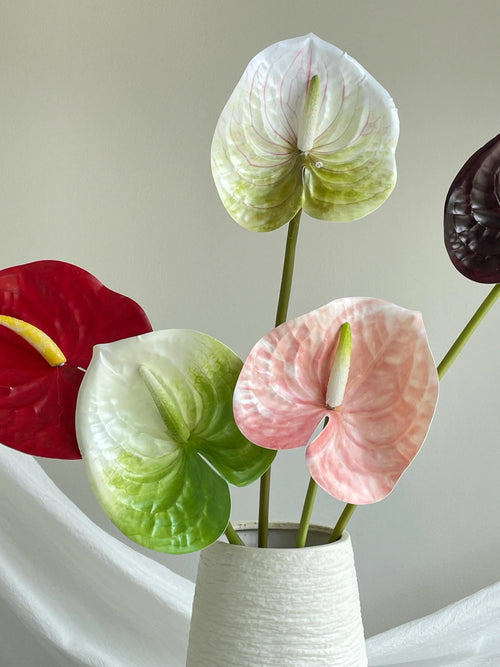 Artificial Anthurium Stems Faux Flower Place