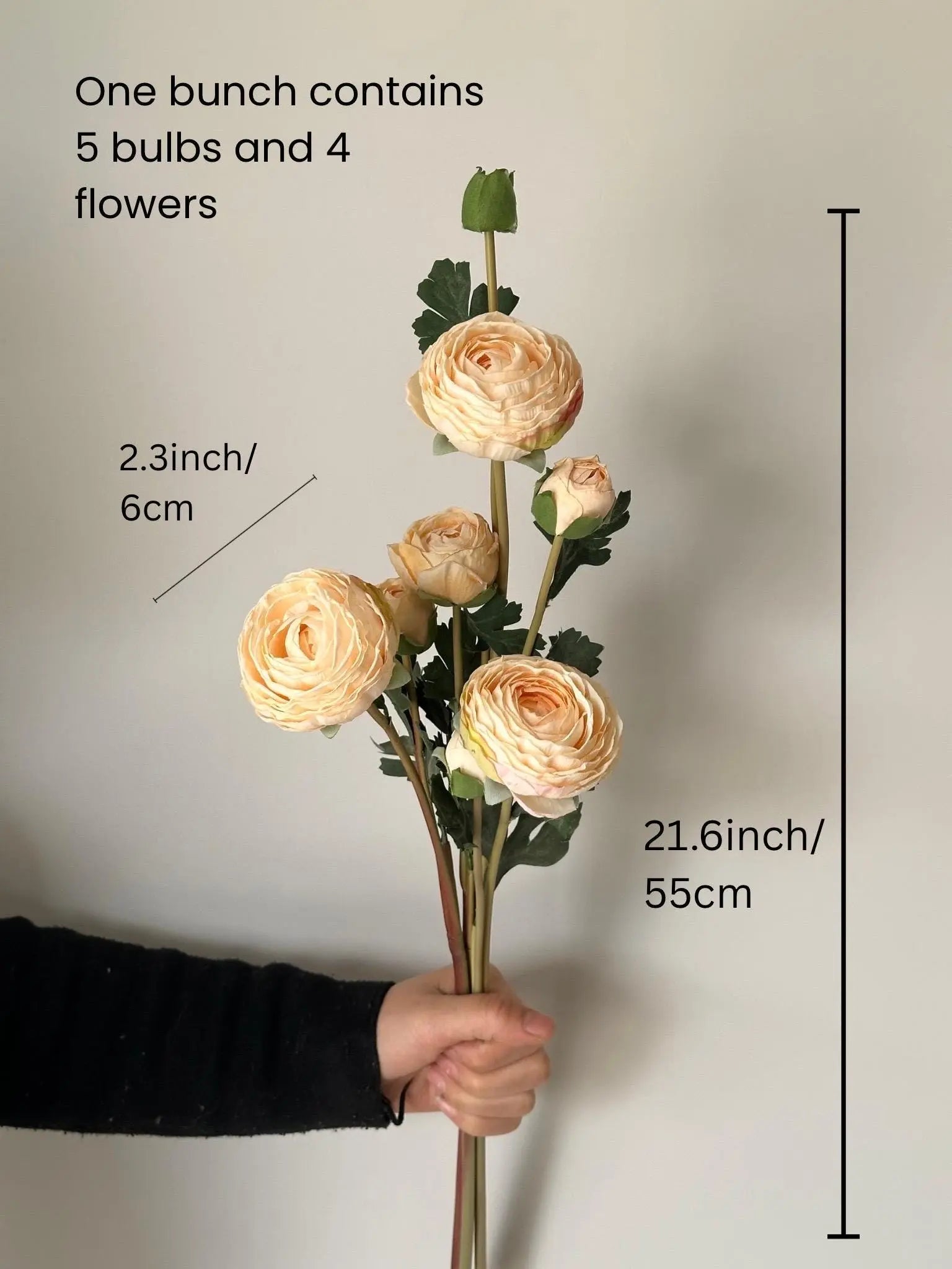 Faux Ranunculus bouquets Celesta Atelier