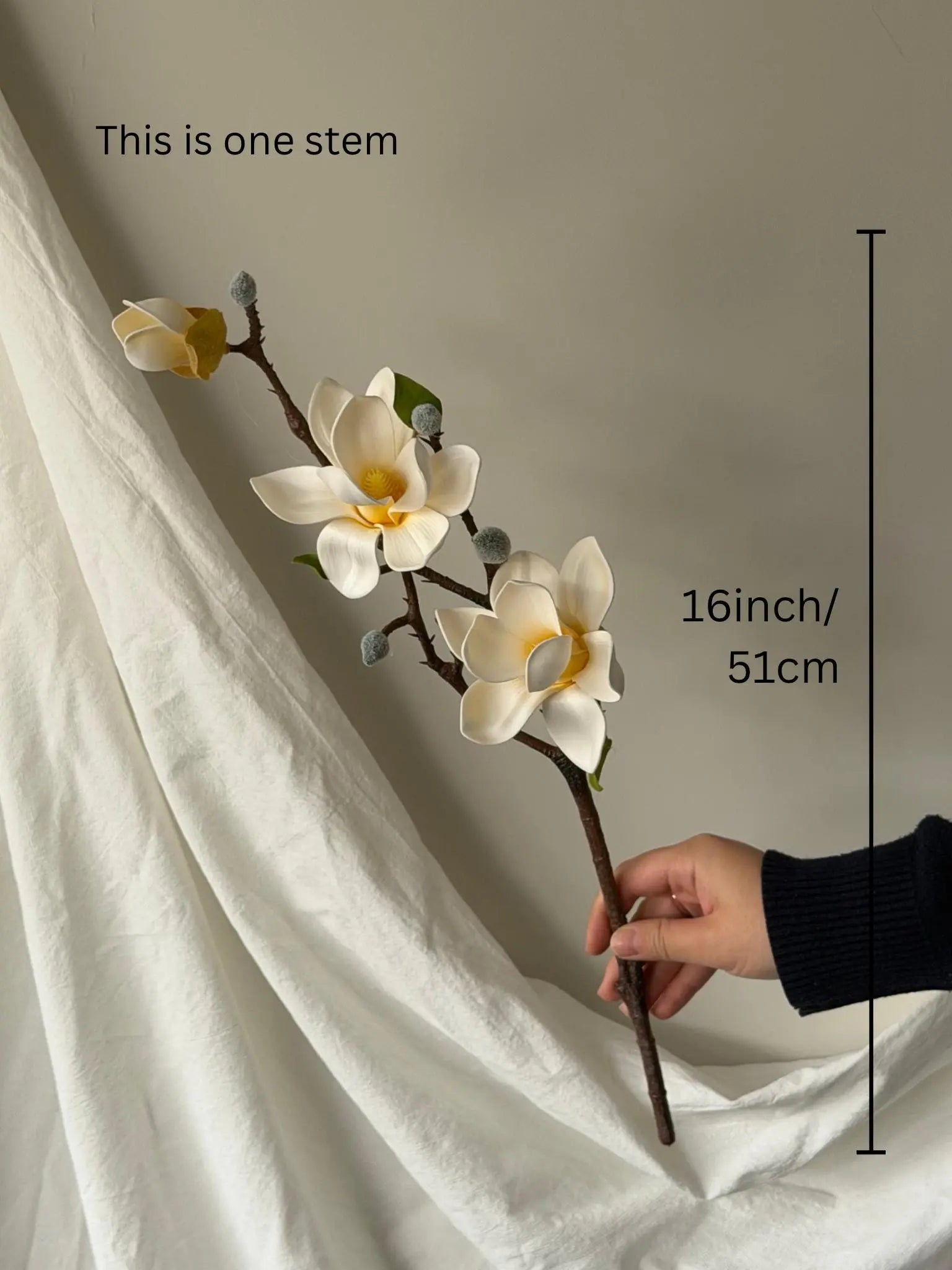 Faux Magnolia Artificial flower Silk Magnolia Branches, Dinner Wedding Arrangement, Fake Flower Faux Magnolia, Table decor Faux Flower Place