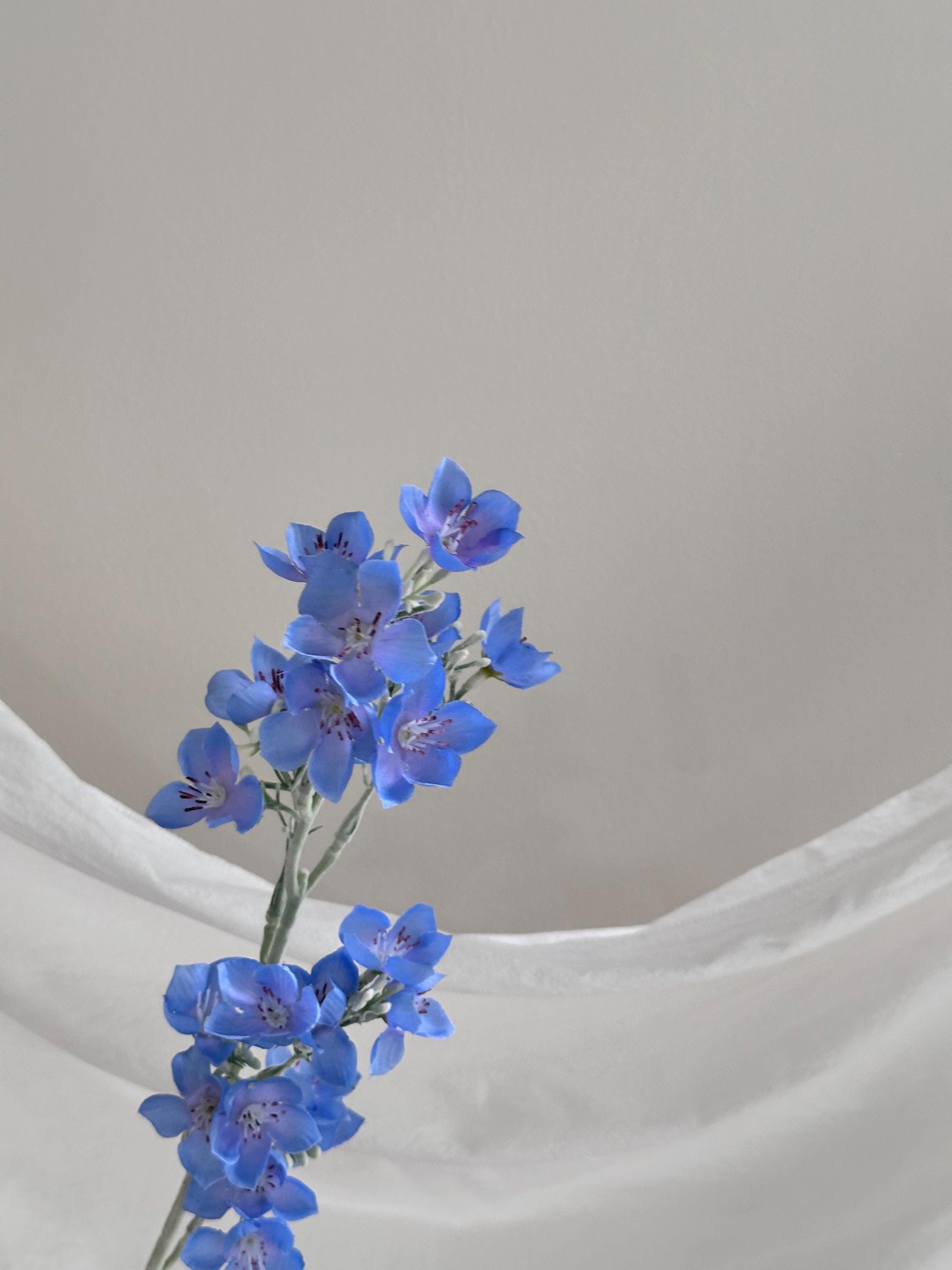 Faux forget-me-not flowers