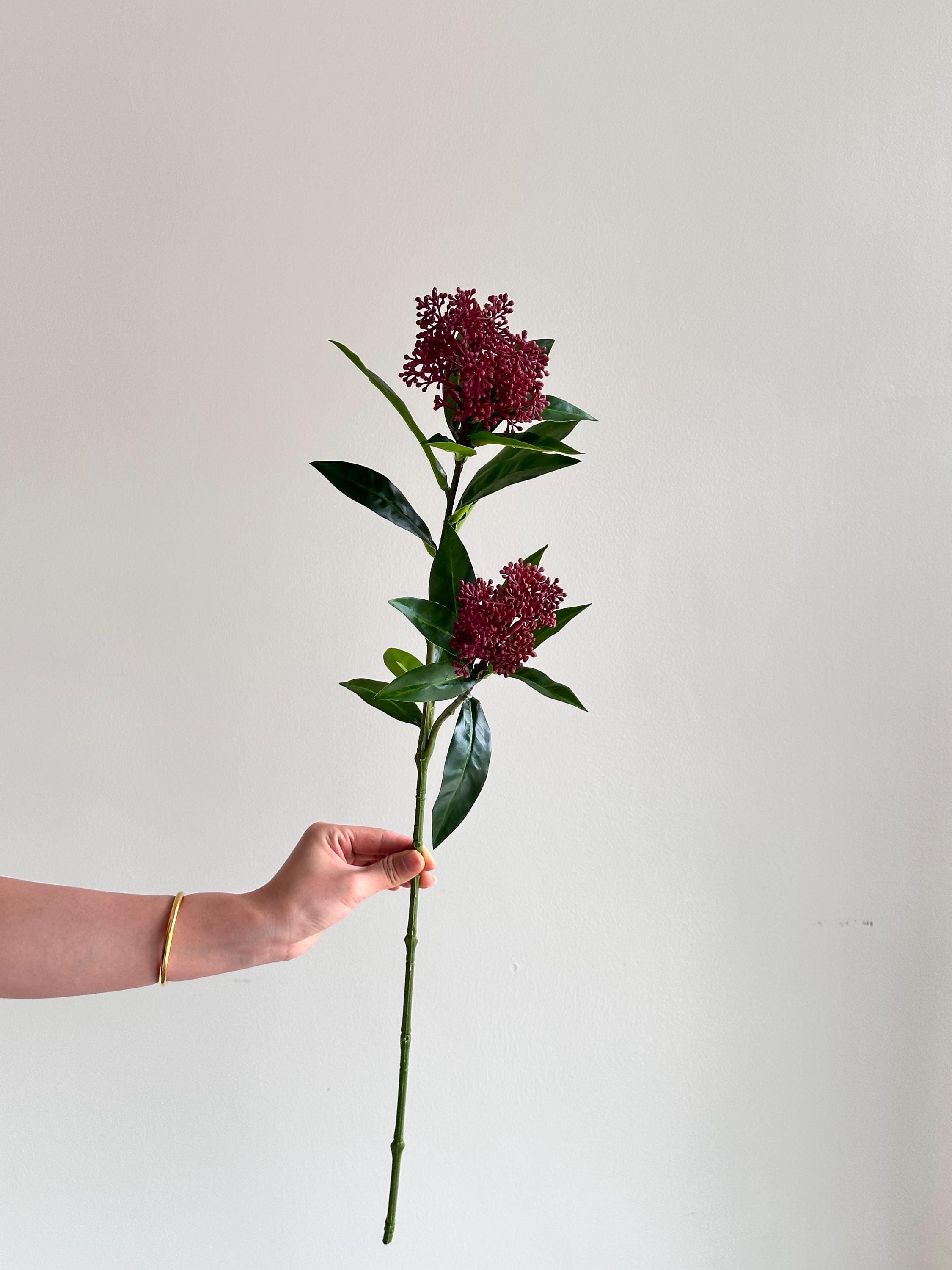 28" Artificial Seeded Branch Green, Real Touch Artificial Plant, DIY Wedding/Home Decoration/Gifts for Mum, Holiday Decorations Faux Flower Place